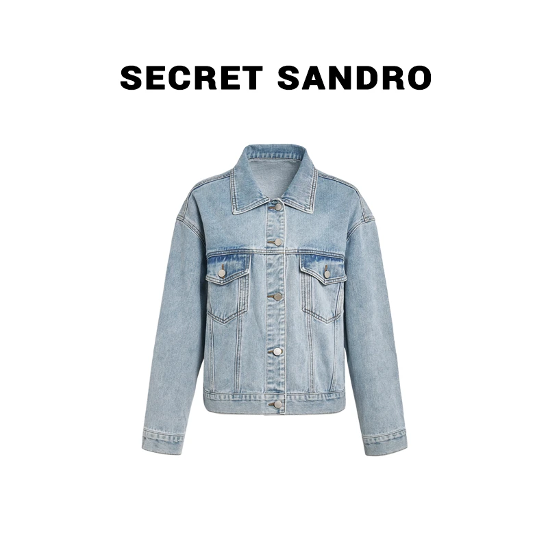 【高端牛仔】Secret Sandro 鸥纪儿 牛仔外套 J63220579R