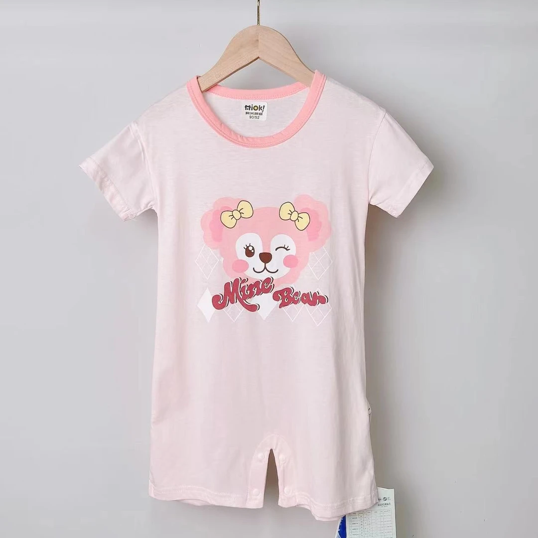 阿米阿奇夏季百棉短袖连体睡衣女童家居服2710