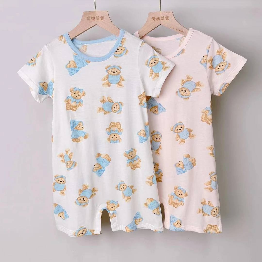 今贝旺夏季短袖连体睡衣女童家居服 090062