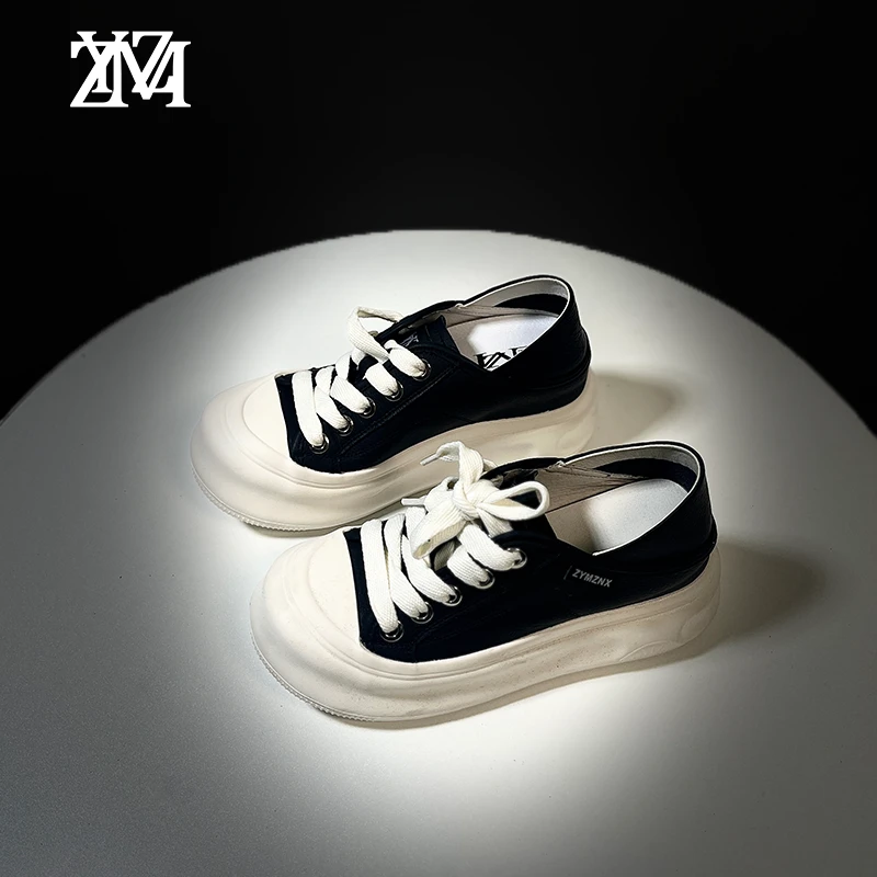 7.5cm小个子内增高休闲鞋女厚底百搭鞋小众系带9316-1