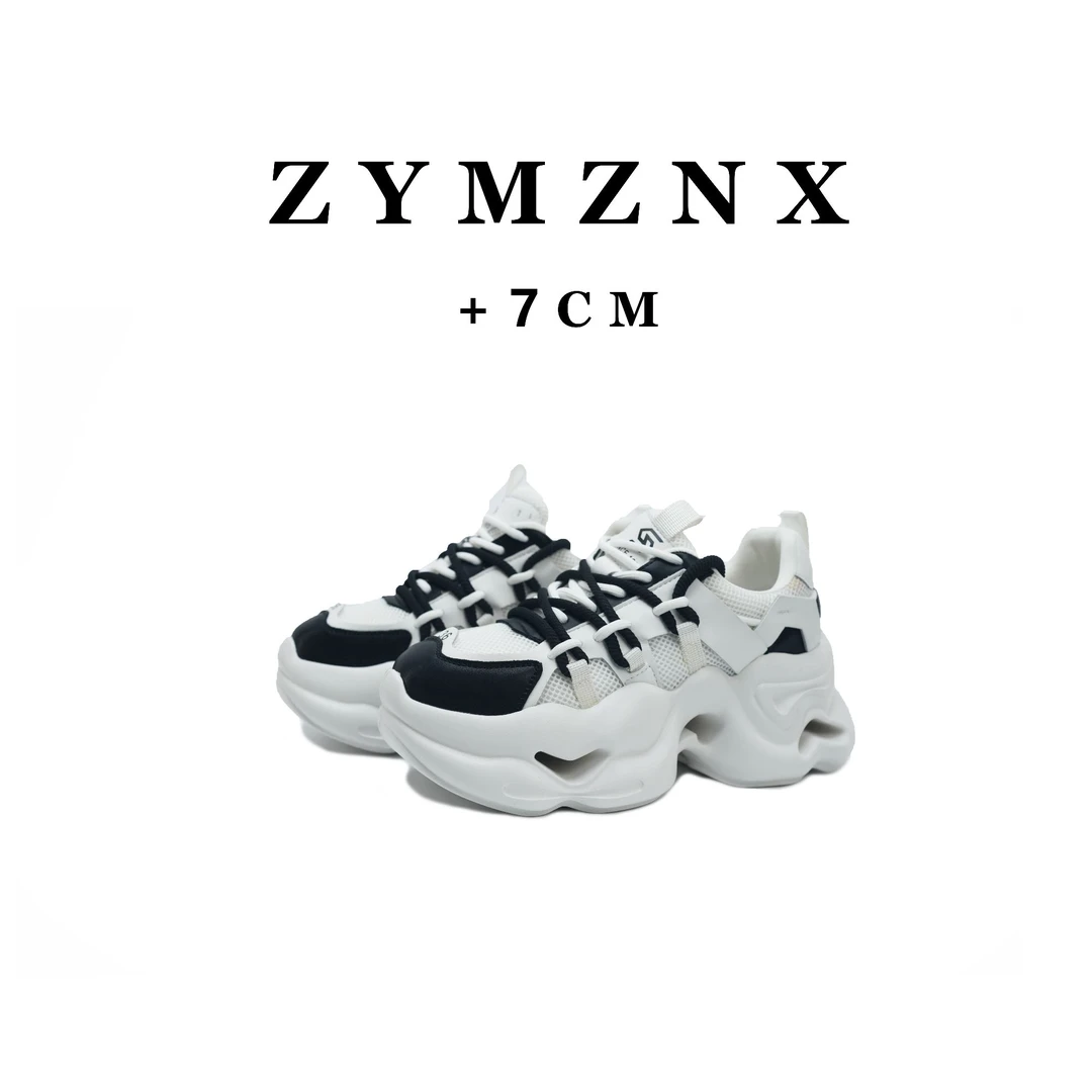 增高7cm小个子复古百搭潮鞋低帮系带厚底时尚休闲老爹鞋2921