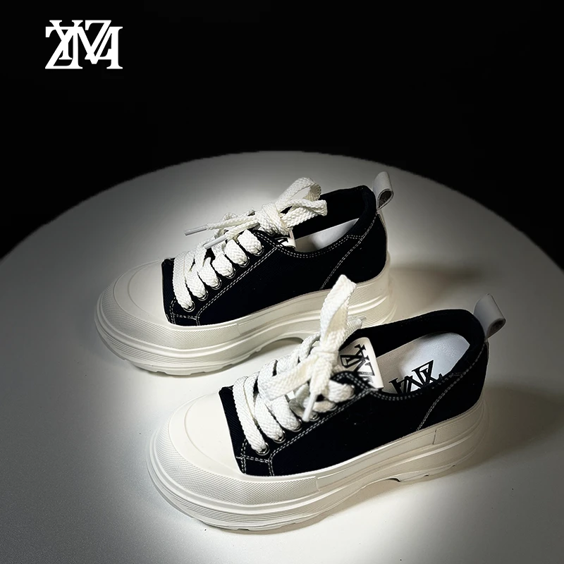 增高9公分帆布面时尚厚底夏季新款松糕休闲鞋M001