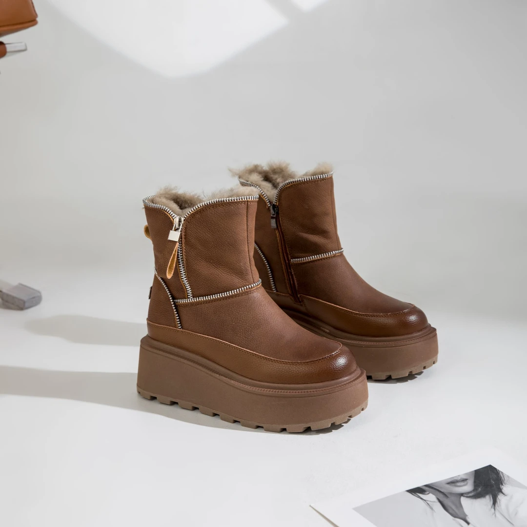 （惜暖）增高8CM冬季新款保暖厚底内增高休闲百搭时尚雪地靴519-3