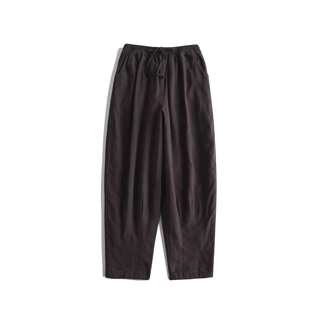 D 汉麻加厚萝卜裤棉裤