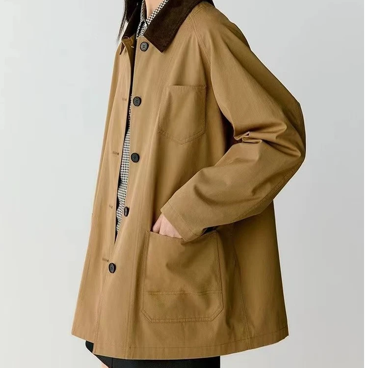 D【禾】高密斜纹棉夹克外套