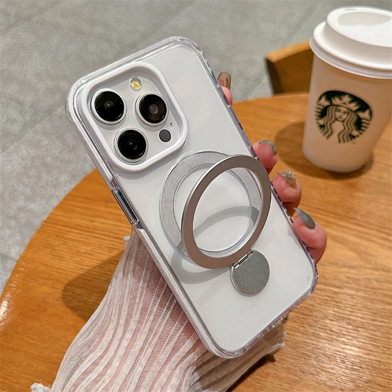 送镜头膜iPhone15手机壳气囊防摔磁吸苹果14ProMax带支架13透明12