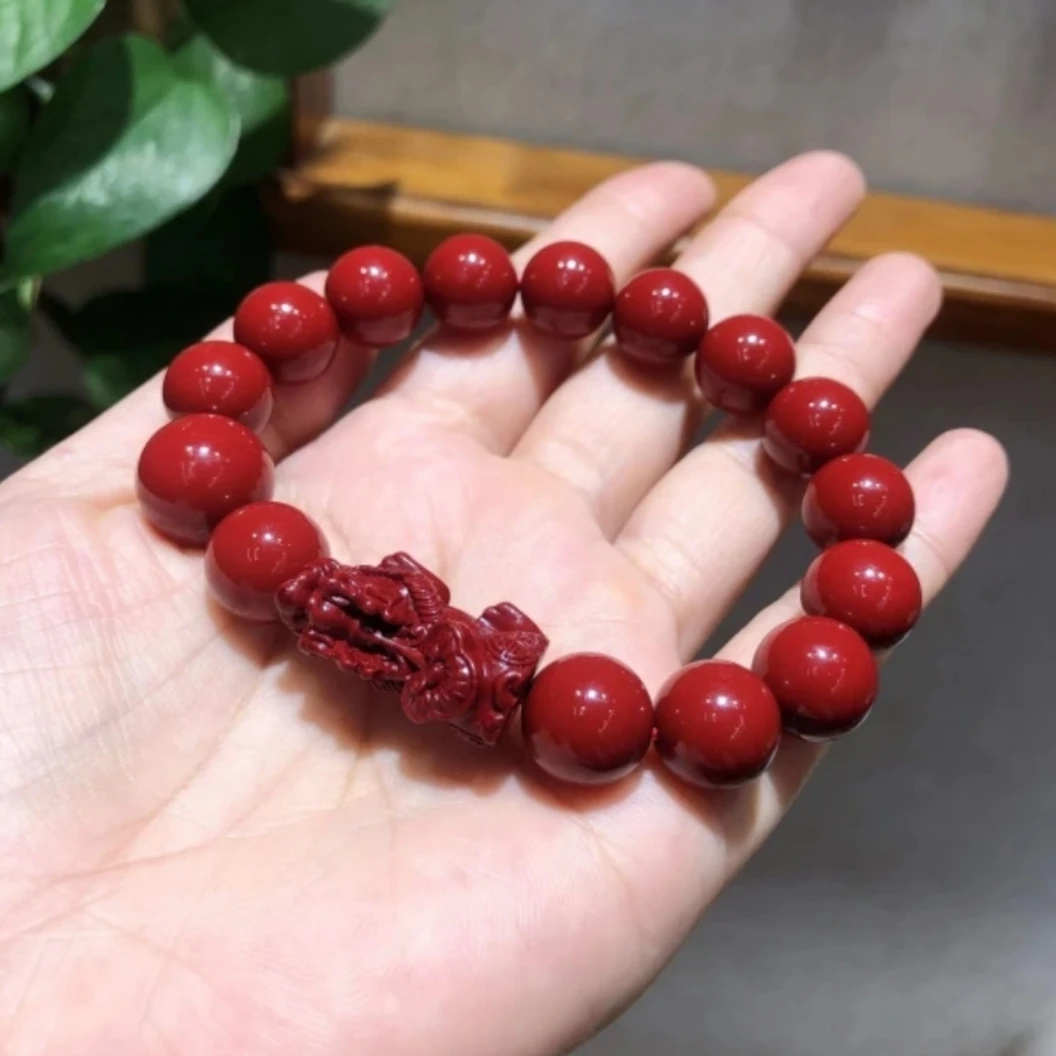 含辰砂工艺品朱砂貔貅手串  10mm Z02