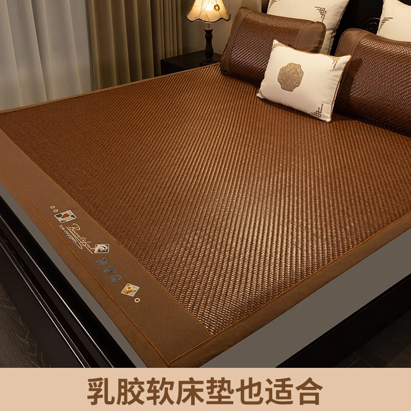 手工凉席夏季1.8米空调席1.5m床夏天加厚藤席软床席子可夏季凉席