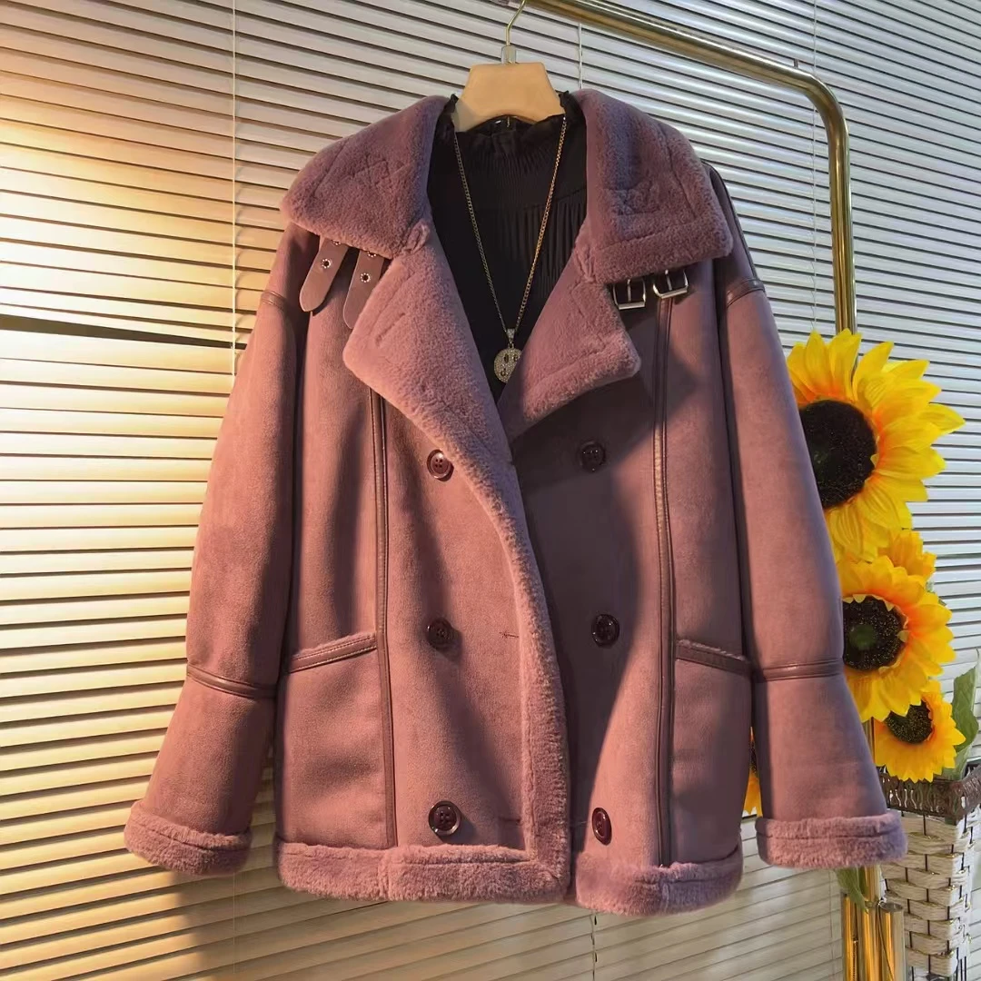 秋冬新款大码女装洋气时尚机车款潮流百搭加厚个性网红单件外套