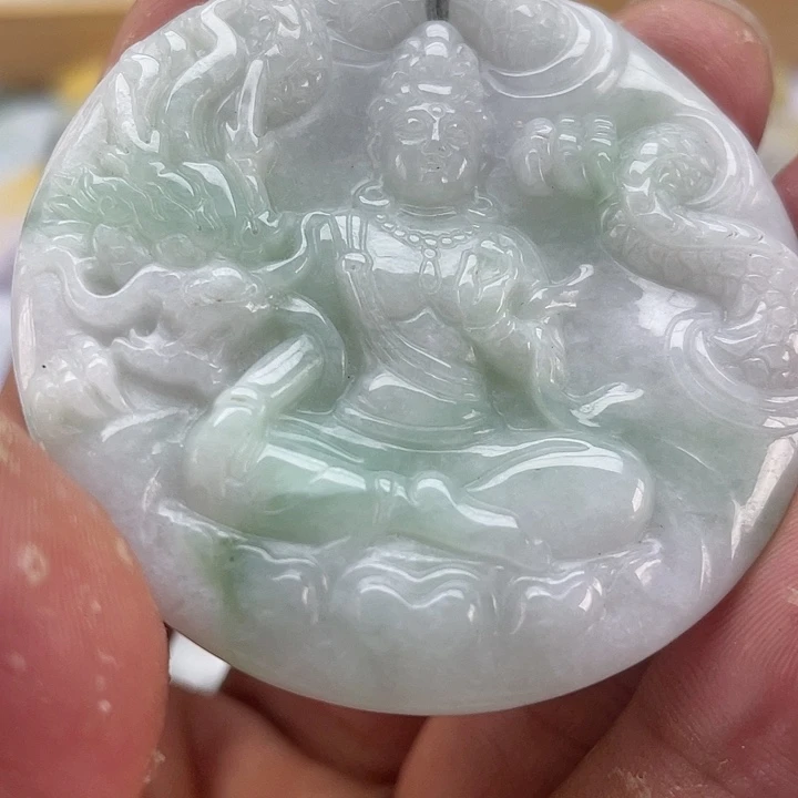 翡翠颈饰未镶嵌天然缅甸翡翠吊坠
