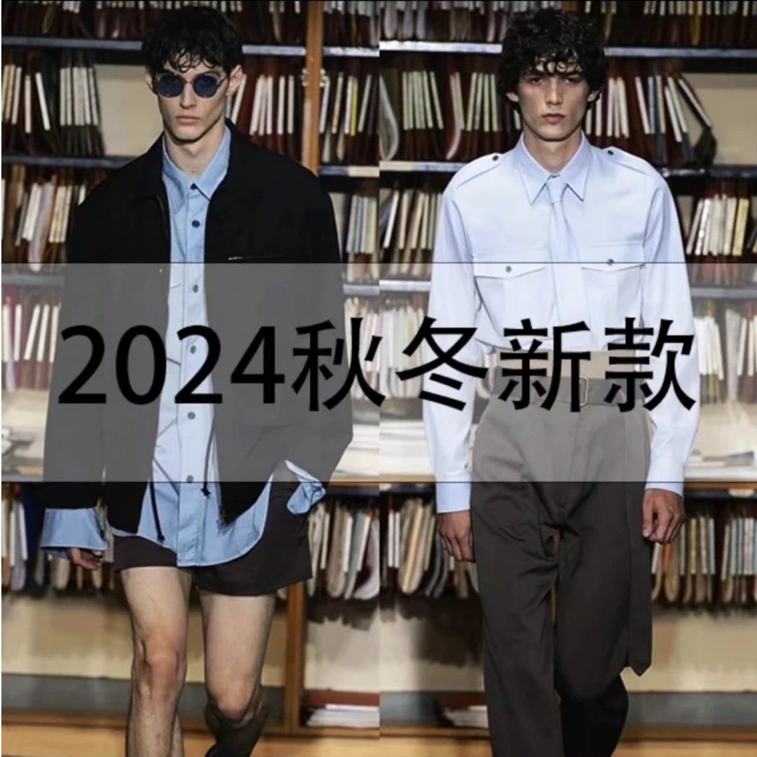 MA JI 24F8802 轻奢风重磅新款男士潮流T桖短袖