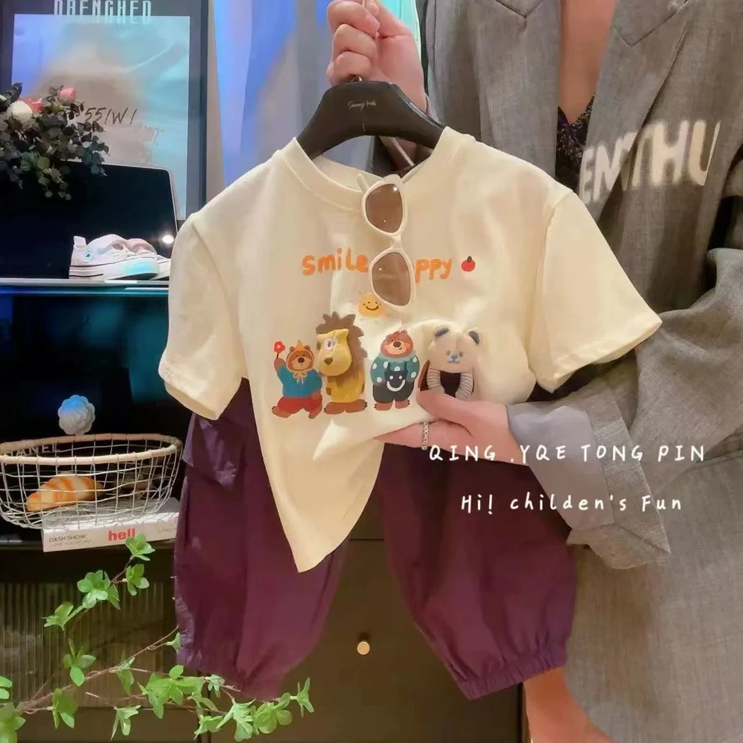 男童夏季短袖T恤儿童立体玩偶时尚半袖夏款印花百搭休闲短袖卡通