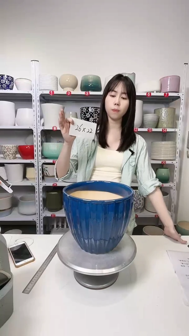 【闪购商品】陶瓷20CM（含）-50CM（不含）切割蓝大号26*22（瑕疵）