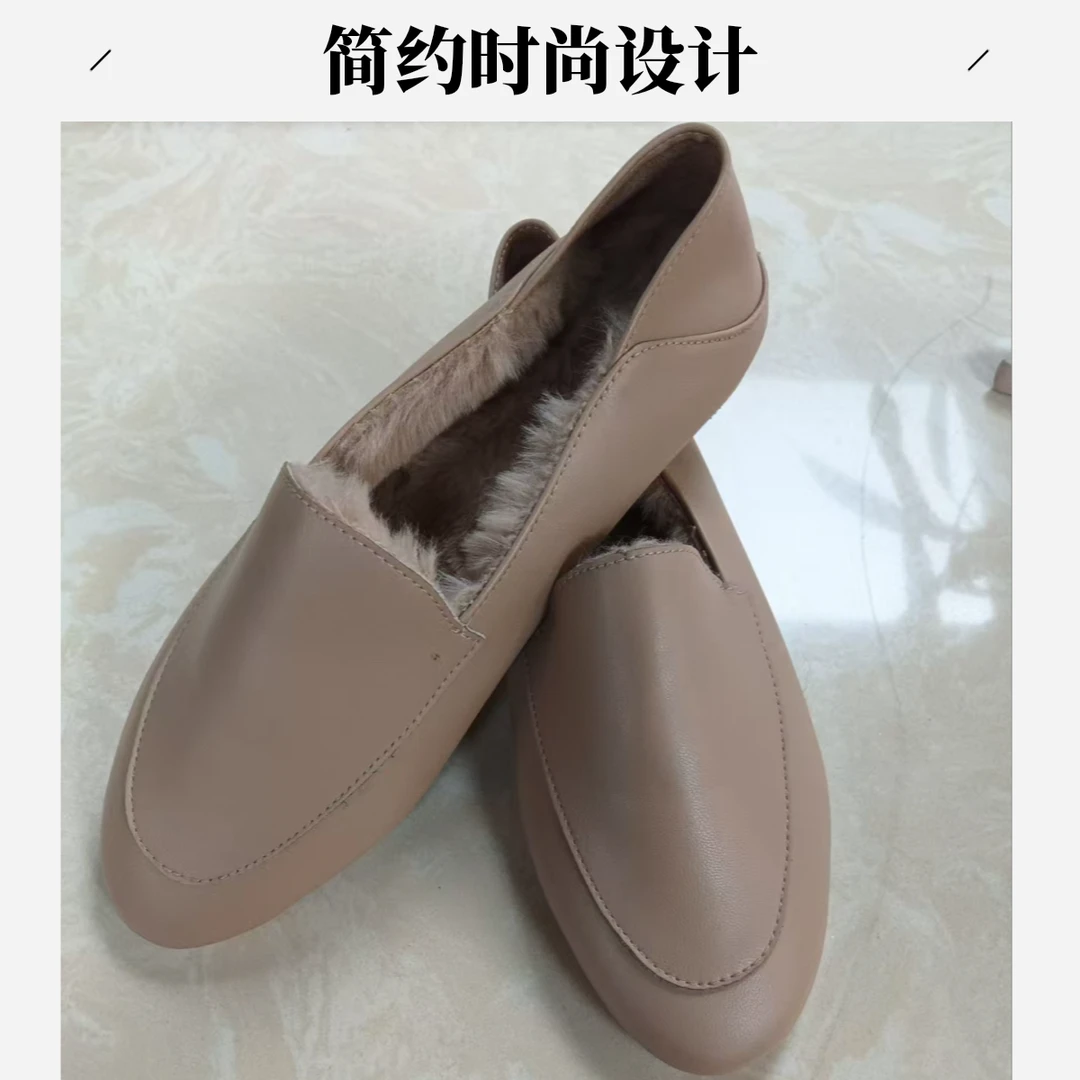 加绒外贸（韩国）简约英伦时尚平底小皮鞋