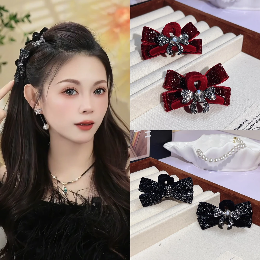 【拍一发二】新款小香风蝴蝶结发卡公主刘海抓夹