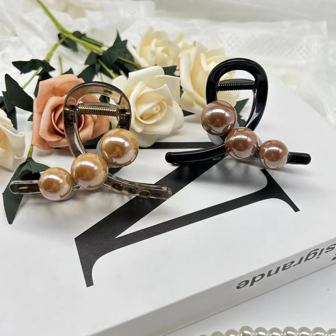 优雅气质抓夹盘发鲨鱼夹发夹女2024新款后脑勺发饰