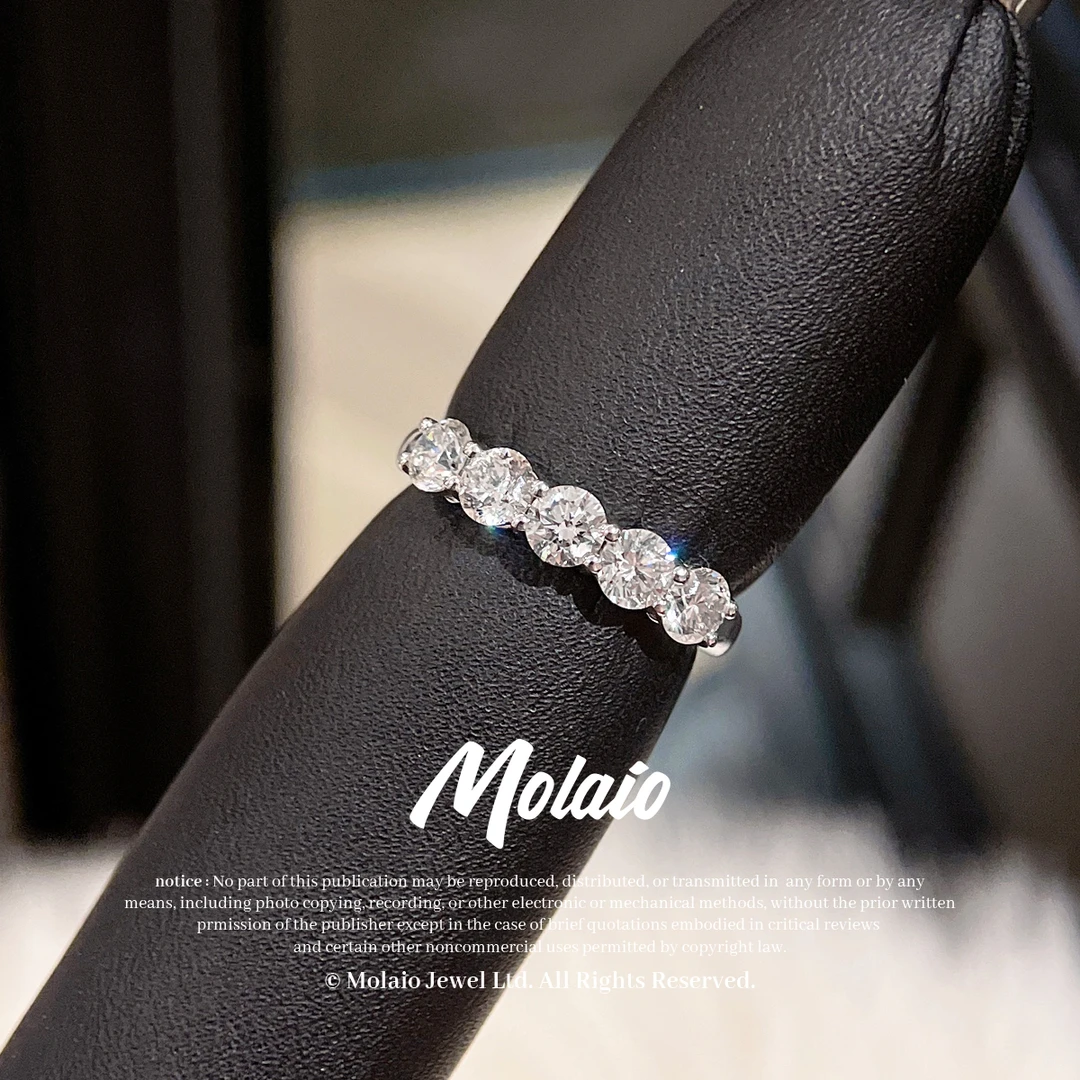 【天然钻石】【五公主排戒】【单颗20分】18K金镶嵌轻奢气质精致XV L144