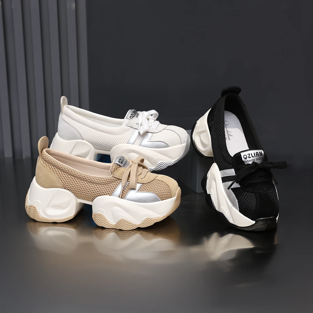 千之恋Q增高6CM2024夏季新款潮流软底休闲运动不累脚气质女鞋3732