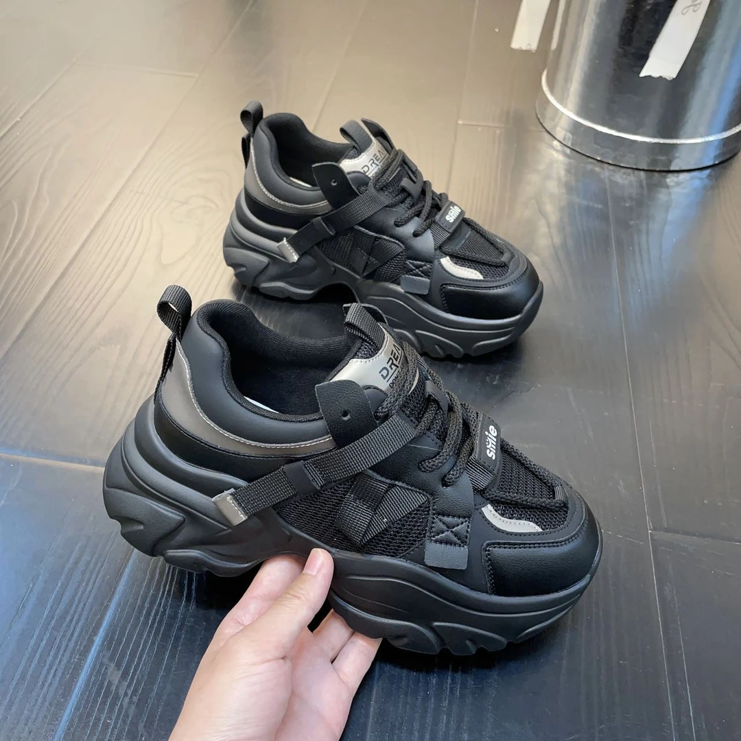 千之恋断码现货增高6CM2024夏新款高能感休闲风百搭真皮女鞋9628