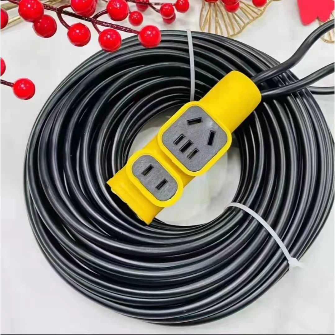 10-30米延长线插座家用户外电瓶车充电插排5位16孔多功能地拖线