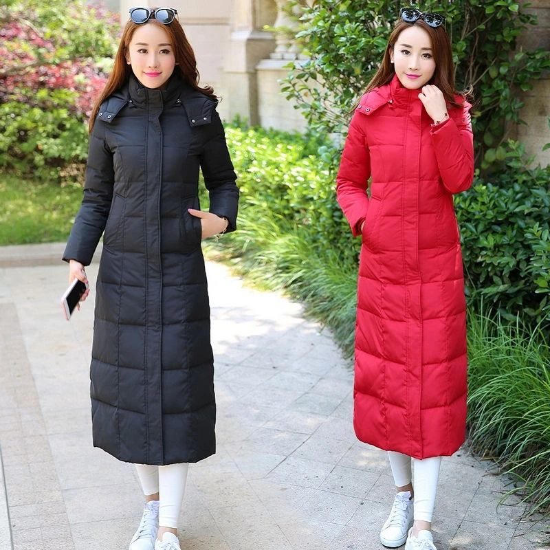 波司登2023新款超长款羽绒服女长过膝加厚冬装可脱卸帽大码修身中