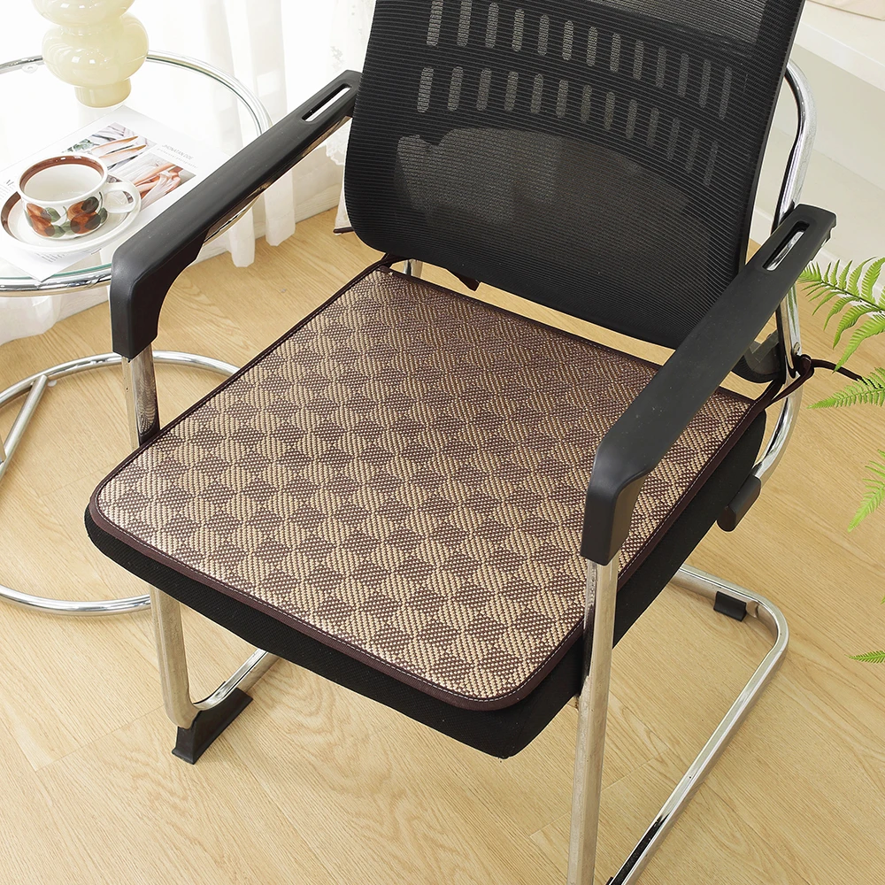 夏季冰丝坐垫凉垫夏天办公椅子垫透座垫电脑椅凉席防滑汽车垫子