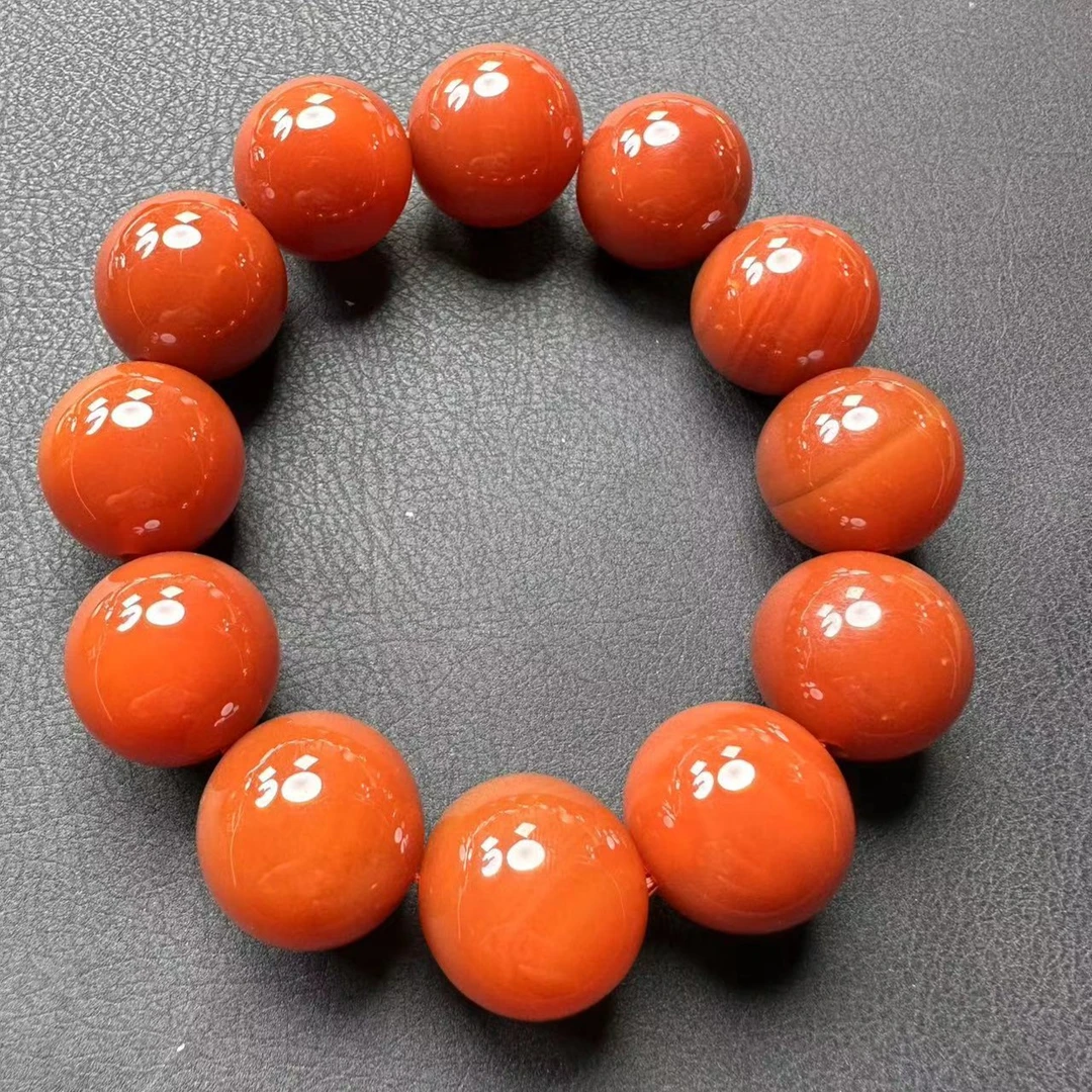 天然玛瑙手串 一物一证 直径约18mm