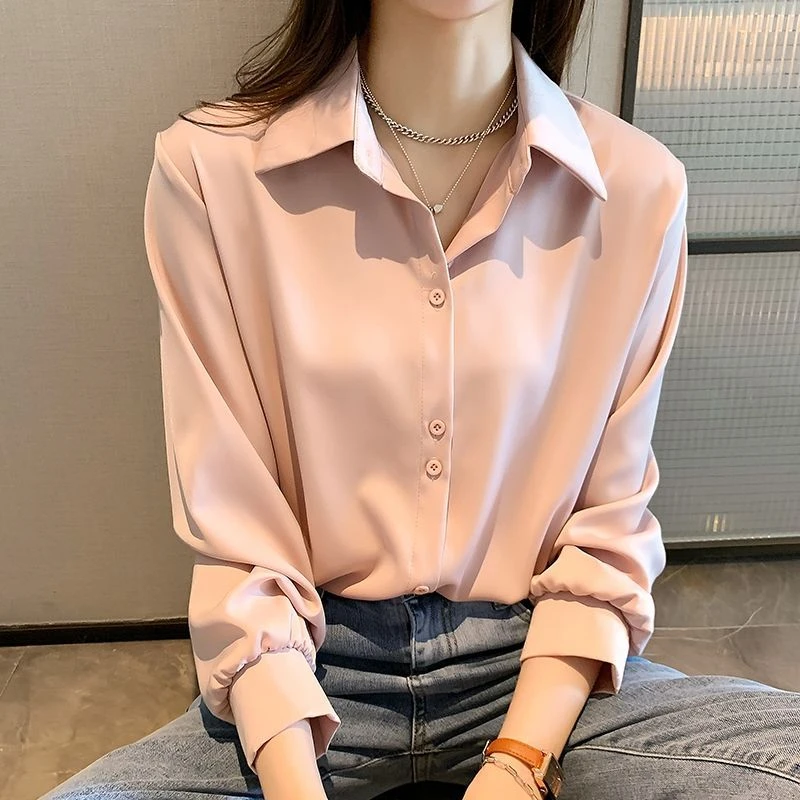衬衫女早秋显瘦时尚设计感小众上衣宽松叠穿白衬衣打底衫春秋