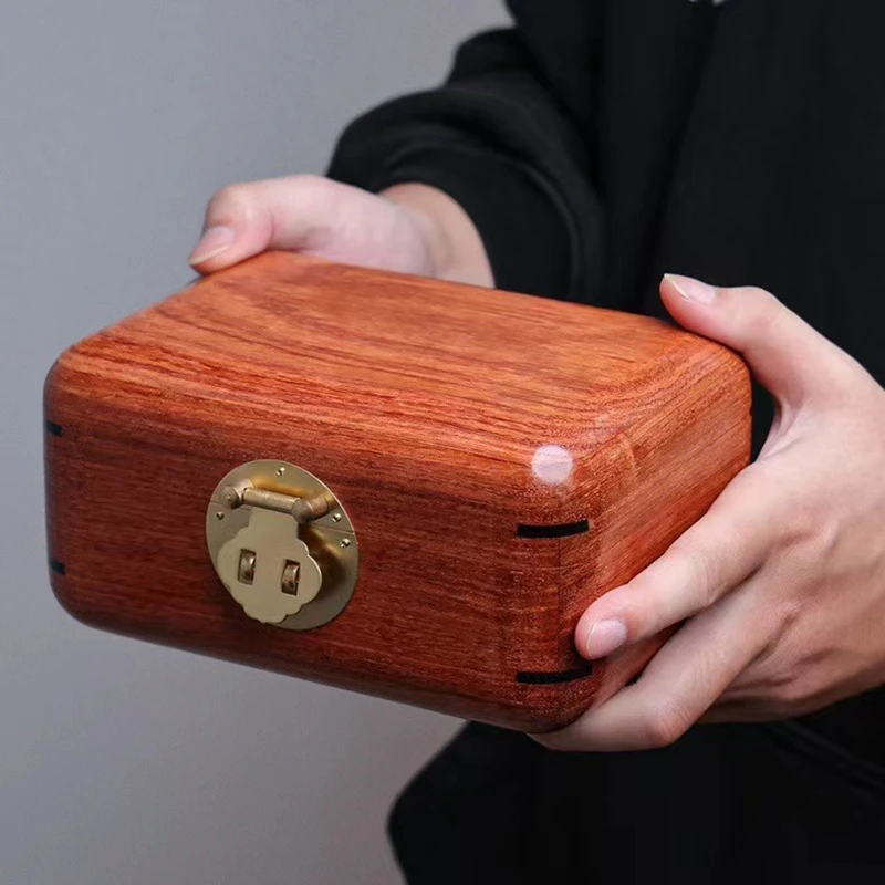 首饰盒/箱 MZ001缅甸花梨面包首饰盒18*13*9cm多分层木作高档礼盒