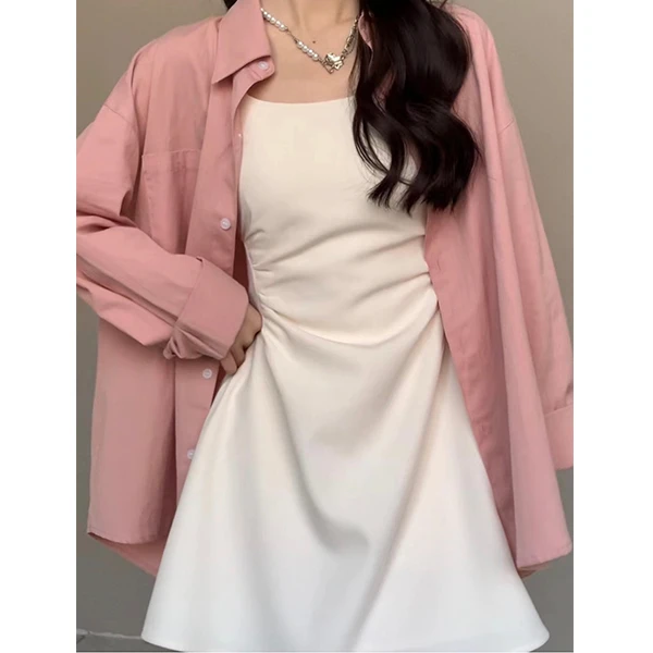 纯欲吊带收腰小黑裙女2025年夏季时尚女款气质显瘦遮肉辣妹连衣裙