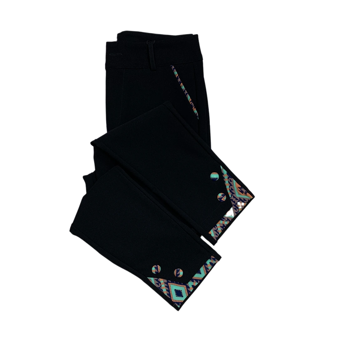 P8936春秋款四面弹显瘦拼接铅笔小脚裤（裤长91cm左右）不带腰带