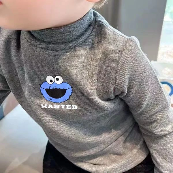 男女童装半高领内搭长袖T恤秋季新款百搭德绒宝宝儿童打底衫上衣