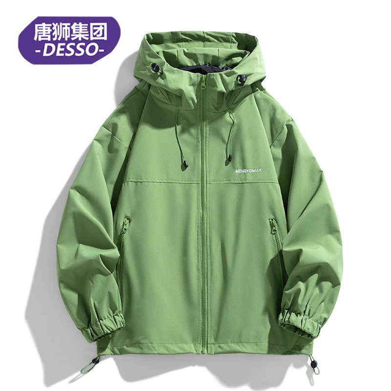 唐狮集团DESSO户外冲锋衣春季新款潮牌男女宽松工装防水夹克外套