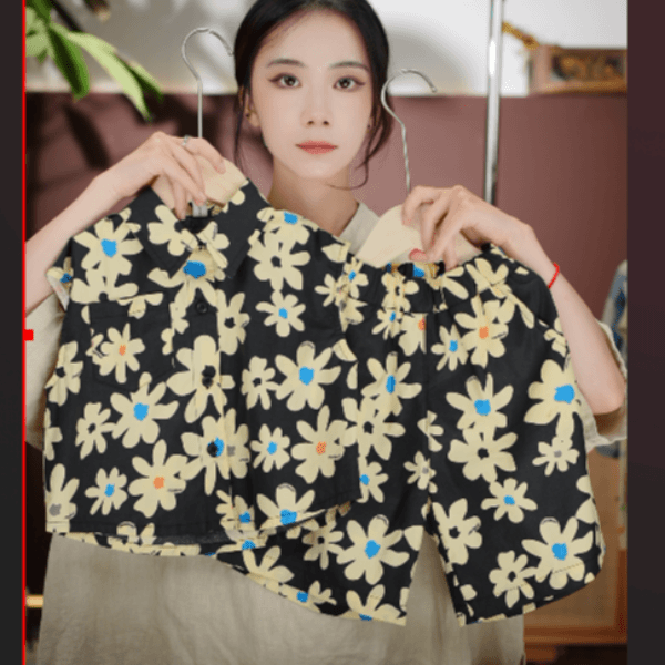 2024夏季新款无袖碎花百搭时尚气质设计师复古儿童夏款套装18953