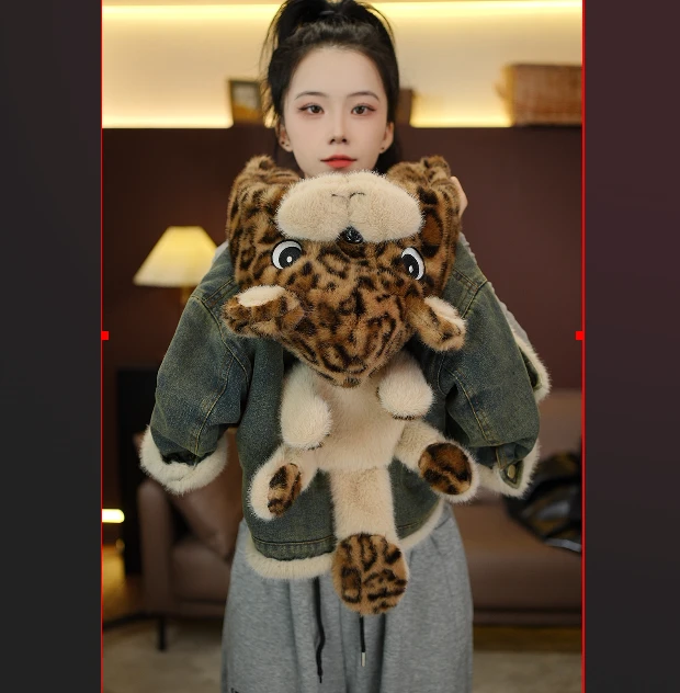 2024秋冬款外套儿童毛绒加厚卡通玩偶时尚加绒秋外套58095