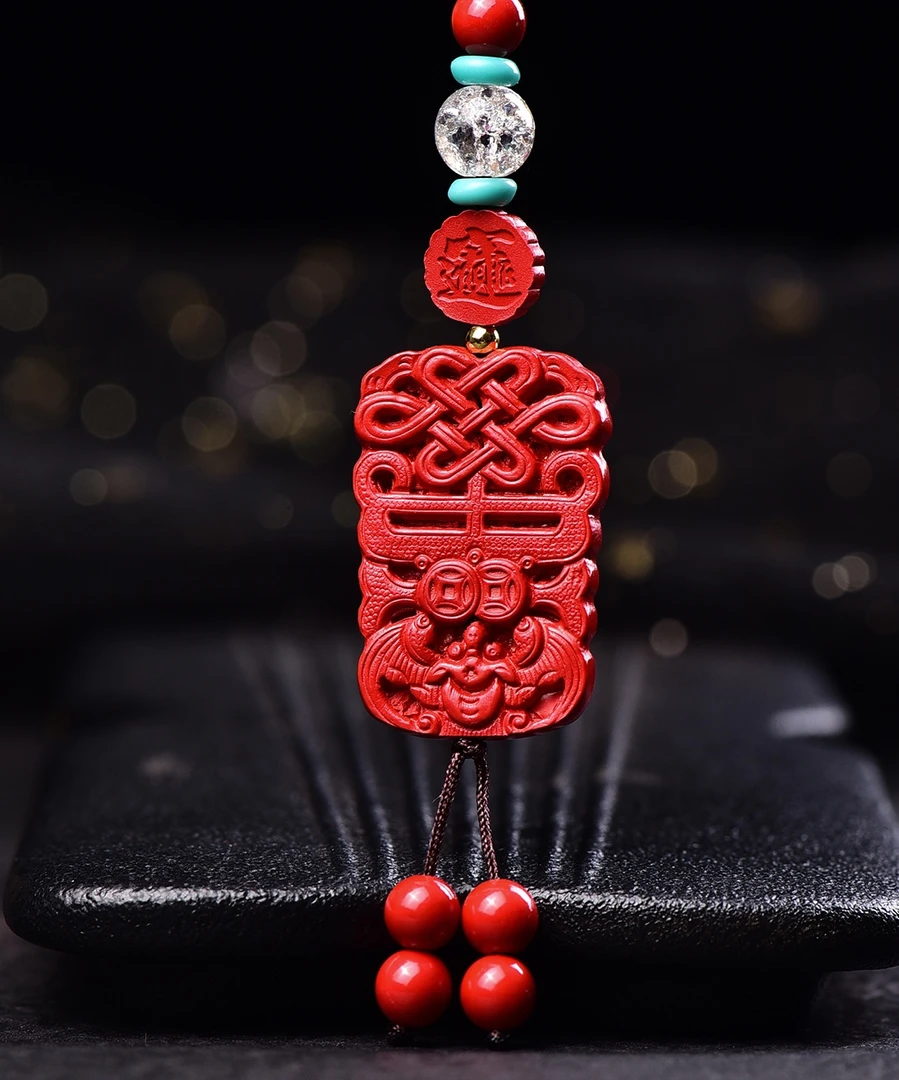 含辰砂工艺品保真朱砂福在眼前手机链钥匙扣挂件红砂吊坠挂饰男女