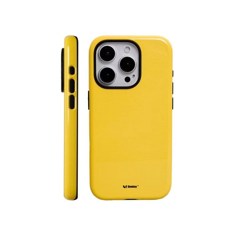 菲林二合一简约黄色适用苹果16手机壳iphone15华为oppo小米vivo43