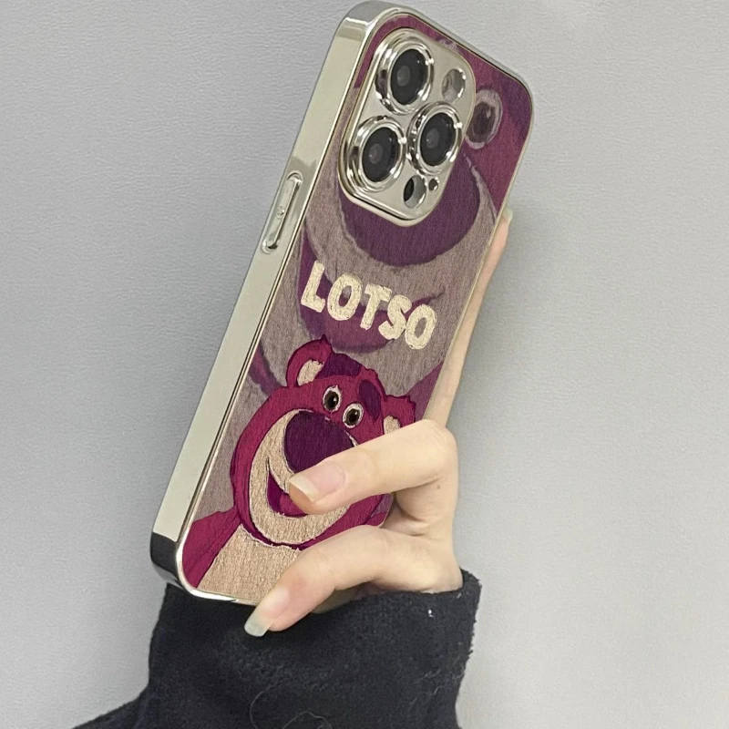 液态金属草莓熊适用苹果16手机壳iphone15华为op小米vivo防摔43