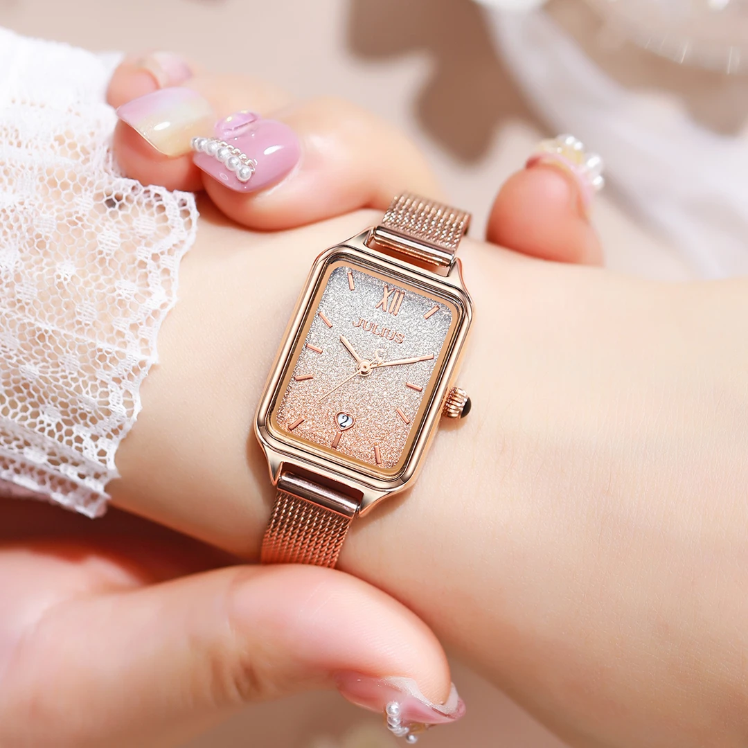 Julius/聚利時手表女时尚满天星百搭轻奢石英防水女士手表1503A