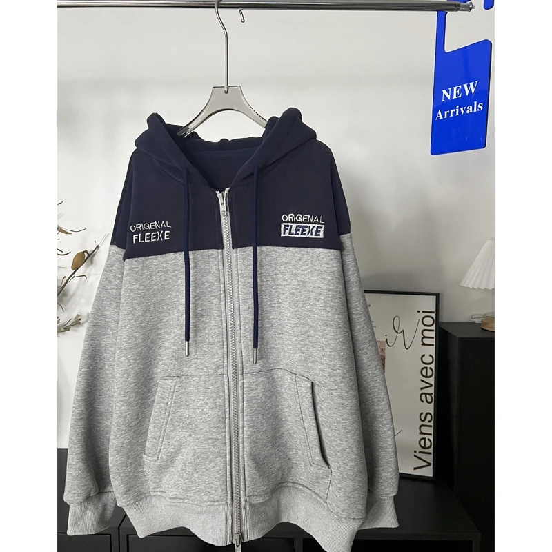 现货【韩拓童品】男童加绒卫衣2024新款中大童秋冬装加厚开衫童装潮