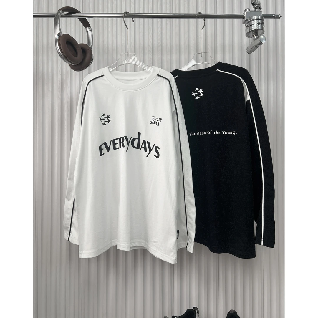 现货【韩拓童品】男童长袖T恤2024春装新款宽松打底中大儿童上衣潮