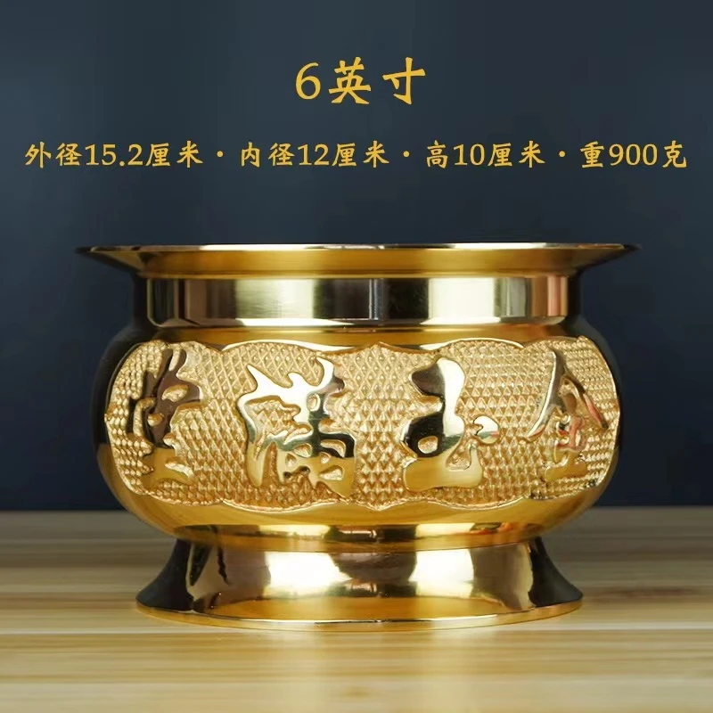 纯铜香炉大号招财进宝炉5到10寸家用室内办公室熏香炉上香烧香炉