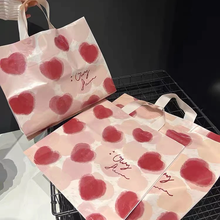 服装店塑料包装购物袋女装网红塑料袋礼品印花轻奢简约袋子