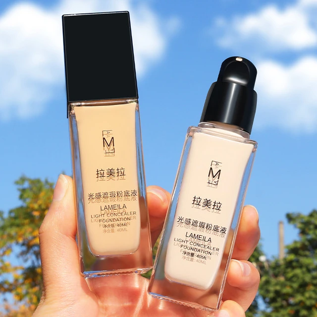 LA MEI LA/拉美拉清透遮瑕保湿象牙白粉底液学生党不易脱妆学生