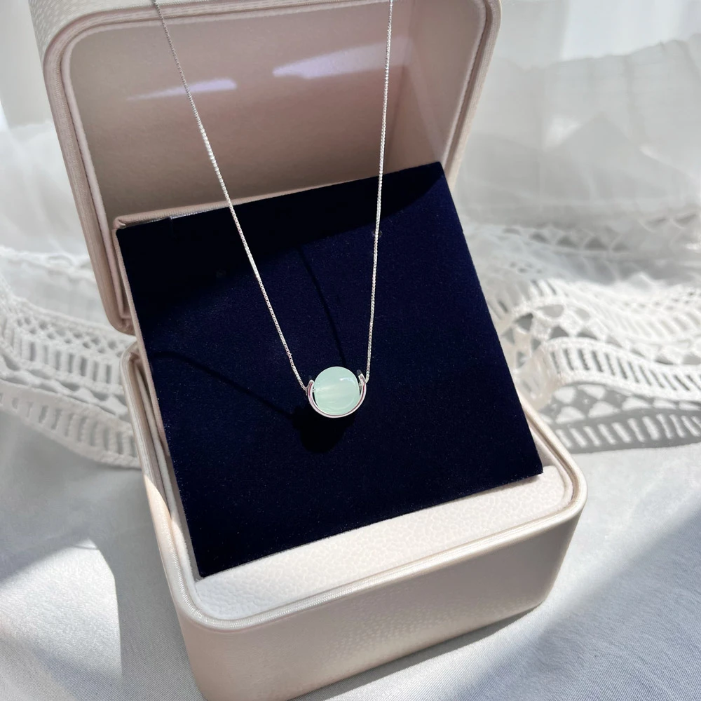 铜合金项链 高级感简约气质吊坠项链轻奢时尚细颈链锁骨链-E227