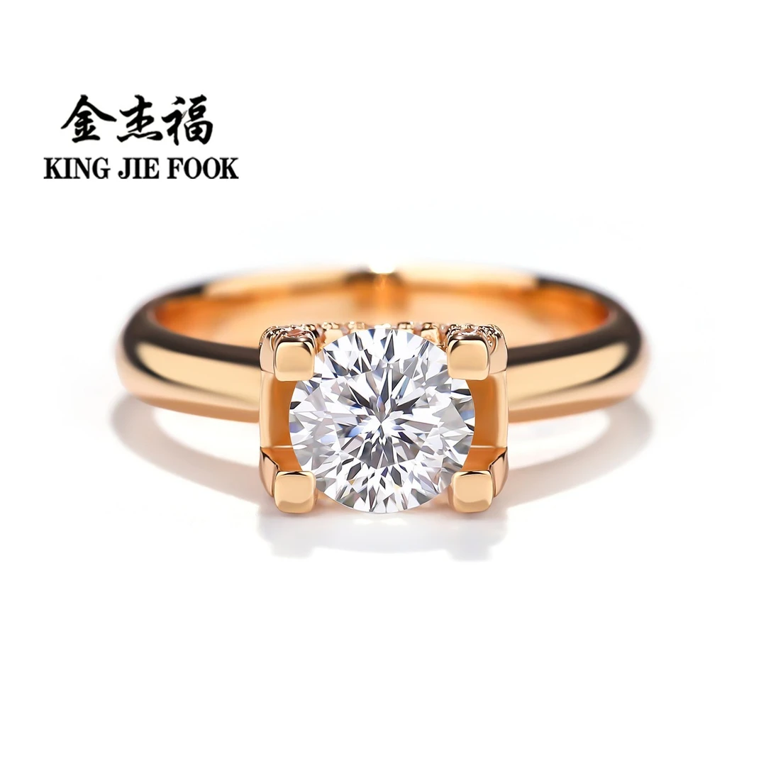 金 杰福【1克拉牛头】Moiss烟花切经典意大利工艺戒指