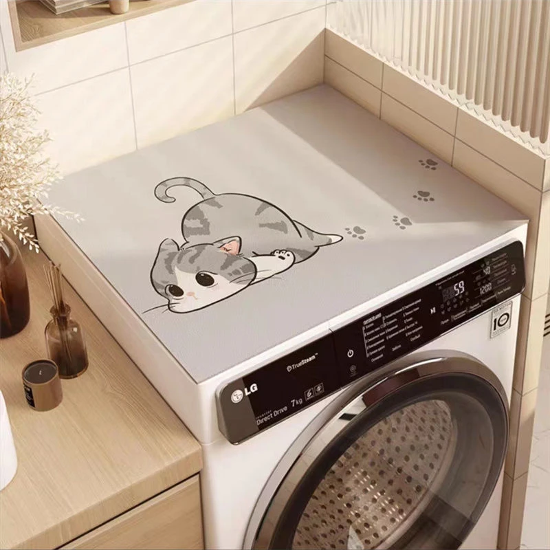 洗衣机盖垫硅藻泥防尘垫床头柜冰箱防晒罩微波炉防水冰柜滚筒盖布