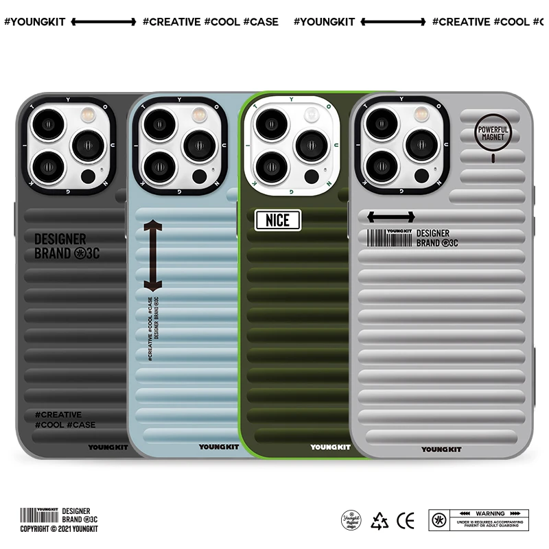 猿气YOUNGKIT 素色磁吸系列简约防摔全包手机保护壳iphone13