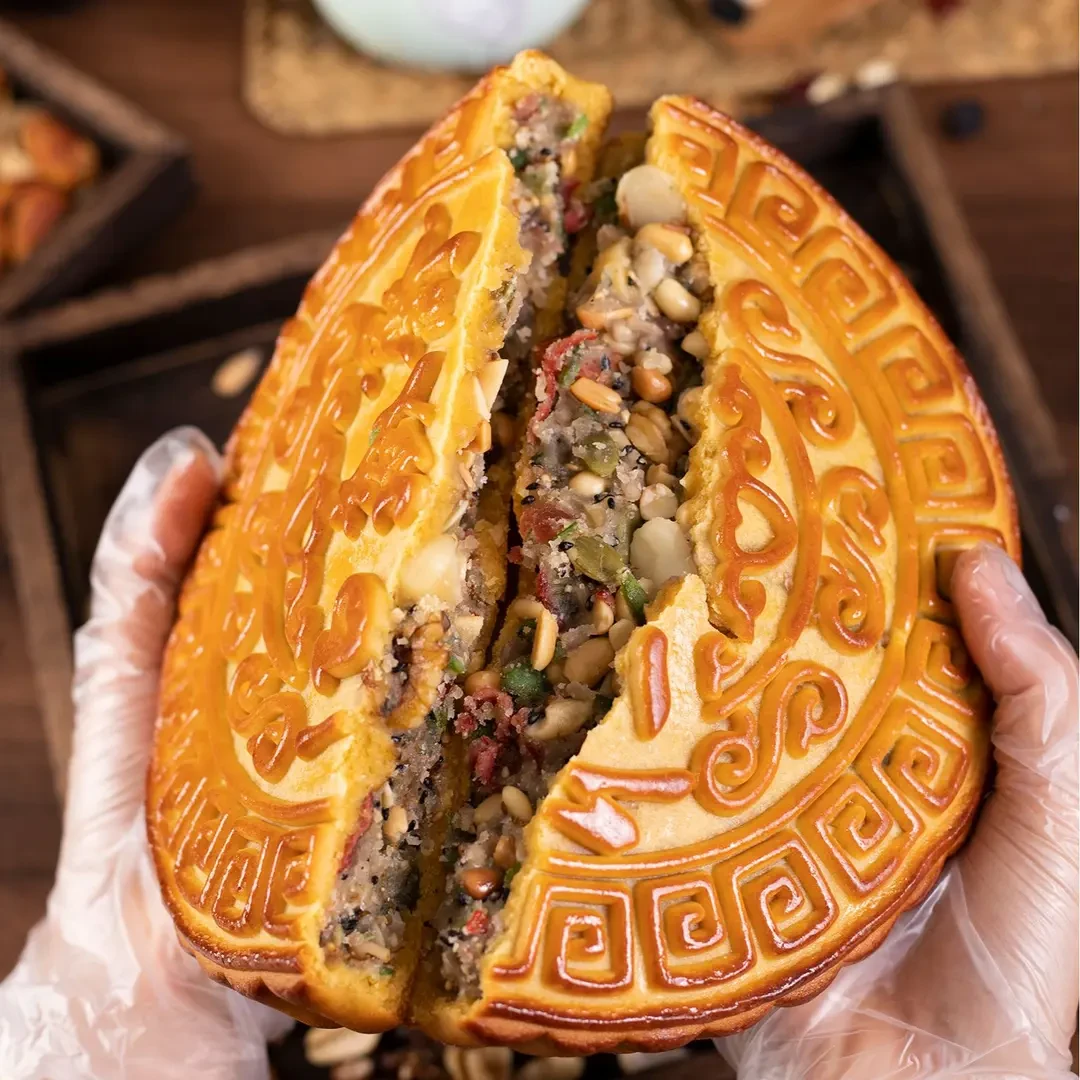恒盛斋坚果大月饼中秋月饼月饼礼盒山东省老字号广式月饼非遗特产