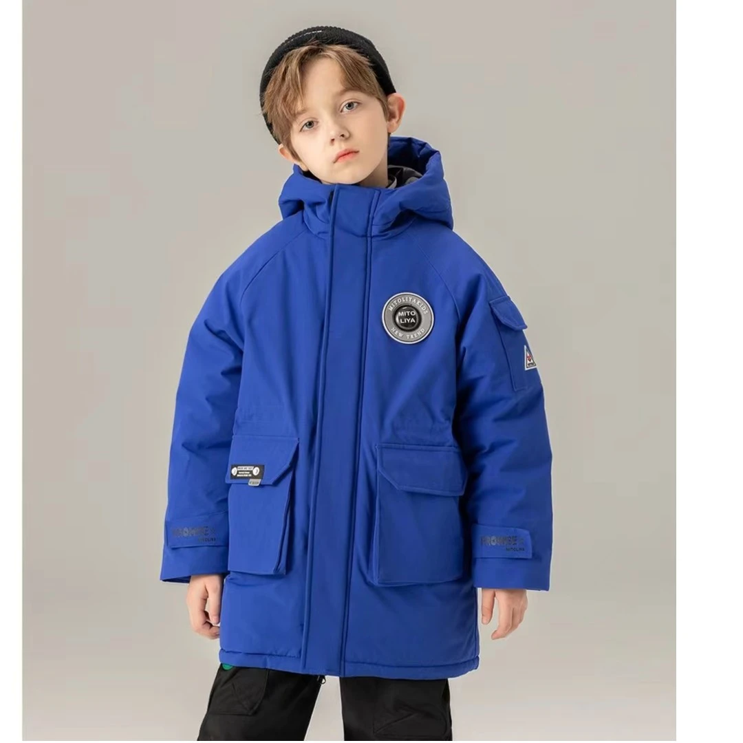 吉米妈【羽绒.无缝大派克】五级防水 加厚 儿童羽绒服滑雪服228048